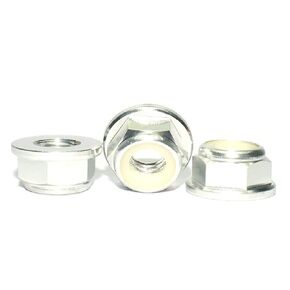 20pcs M2 Nuts Flanged Nylon Lock Nut Nylock Self-Lock Aluminum Nuts (Black)