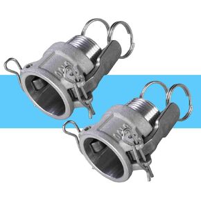 1 1/2 Inch Camlock Fittings Part B Aluminum Male NPT Threads Cam Lock Hose Fittings Couplings (Camlock B150)
