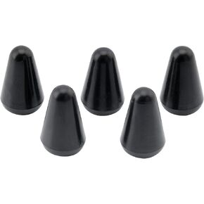 Musiclily Basic Metric M3.7 Plastic Guitar 5 Way Switch Tips Pickup Selector Switch Caps Knobs for Import Strat Squier Style Electric Guitar, White (Set of 5)
