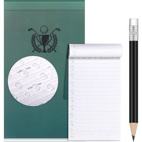Yexiya Waterproof Golf Scorecard Book with Golf Pencil Golf Yardage Book All Weather Golf Notebook Golf Gifts Golf Log Book Pocket Golf Score Book for Men, Sports Outdoor Golf Club Accessories