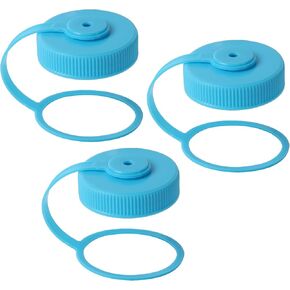 TonGass (3-Pack, Black Water Bottle Lid Compatible with 32oz Wide Mouth Water Bottle Replacement Cap for 63mm Mouth Water Bottle Lid Replacement Water Bottle Cap