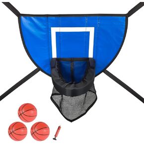 Trampoline Basketball Hoop, Easy to Install Basketball Hoop Attachment with Mini Basketballs, Safe Basketball Play, Trampoline Accessory of Trampoline and All Ages