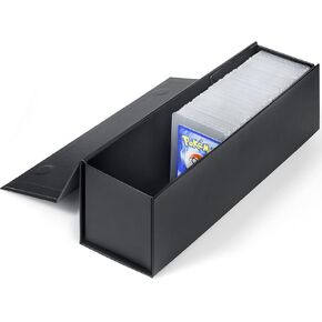 Trading Card Storage Box, Baseball Card Storage Box Holds 900+ Sport Cards or 200 Toploaders, Fits Football, Basketball, Hockey, Gaming & Trading Cards, 13x4x3 inches - Vertical Version - 1 Pack