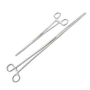 New 2PC Fishing Set 12" + 15" Straight HEMOSTAT Forceps Locking Clamps Stainless