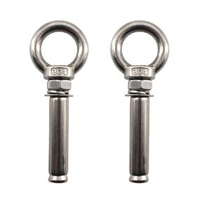 2Pcs M12x100 304 Stainless Steel Lifting Ring Expansion Bolt Shield Anchor Eye Bolt Screw