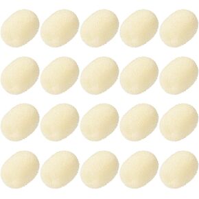 uxcell 20PCS Foam Mic Cover Headset Microphone Windscreen Shield Protection 14.5mm Length for Headset Lapel Lavalier