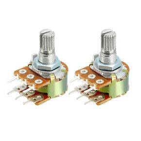uxcell WH148 500K Ohm Variable Resistors Dual Turn Rotary Carbon Film Taper Potentiometer 2pcs