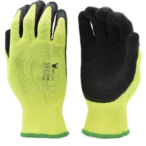 G & F Products - 3100L-DZ-Parent 12 Pairs Large Rubber Latex Double Coated Work Gloves for Construction, gardening gloves, heavy duty Cotton Blend Blue