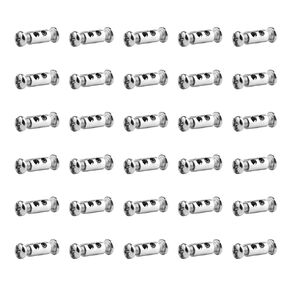 30pcs New Upgrade Steel Wire Rope Cable clamp/Double Hole Stainless Steel (3.0mm Line Hole)