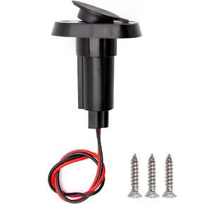 Marine Made 2-Pin Stern Light Socket Plug-in Pole Base for Plug-in, Replacement for Most of The Navigation and All-Round Stern Lights, 2-pin and 3/4" Diameter Light Pole(Straight Base)