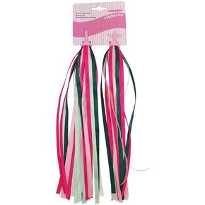 Kid's Bike Handlebar Streamers Bicycle Scooter Trike Colorful Long Satin Ribbon Streamer Baby Carrier Accessories - Easy Attachment to Cycle's Handlebars (1 Pair)