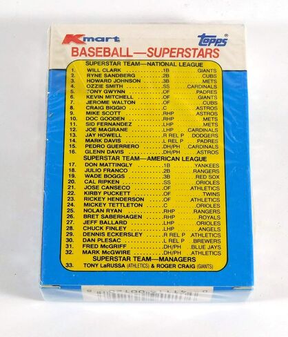 Topps 1990 Baseball Kmart Superstars Factory Set in Saudi Arabia