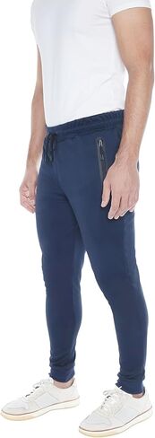 Mens Sweatpants 3- Pack Active Athletic Joggers with Zipper Pocket and Drawstring. Sizes: from S to 3XL. in Saudi Arabia
