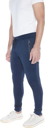 Mens Sweatpants 3- Pack Active Athletic Joggers with Zipper Pocket and Drawstring. Sizes: from S to 3XL. in Saudi Arabia