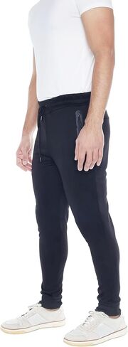 Mens Sweatpants 3- Pack Active Athletic Joggers with Zipper Pocket and Drawstring. Sizes: from S to 3XL. in Saudi Arabia