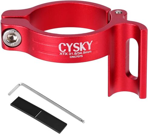 CYSKY Braze On Front Derailleur Adapter 34.9mm with 31.8mm Conversion Shim, Adjustable Braze On Front Derailleur Clamp for MTB Road Bicycle in Kuwait