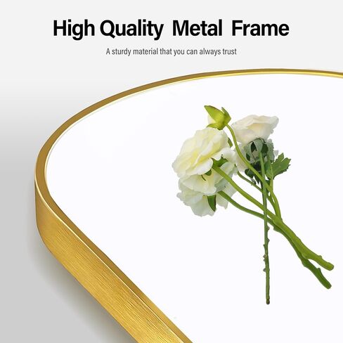 Arched Full Length Mirror, 64"x21" Floor Length Mirror with Metal Frame, Gold Full Body Mirror for Bedroom Living Room, Free Standing or Wall Mounted or Leaning Against Wall Body Mirror in Saudi Arabia