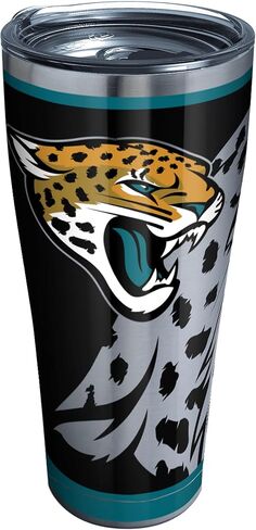 كوب Tervis ذو الجدران الثلاثية NFL Jacksonville Jaguars المعزول يحافظ على المشروبات باردة وساخنة، 30oz - ستانلس ستيل، راش in Saudi Arabia