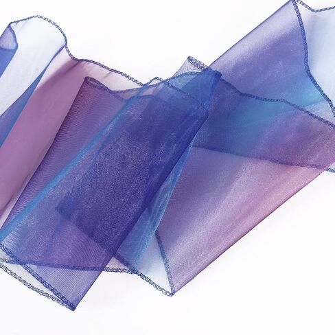 50 Pack Organza Chair Sashes Rainbow Chair Bows Ties Ribbons Wedding Chair Decorations for Wedding Party Banquet Decoration (Rainbow) in Saudi Arabia