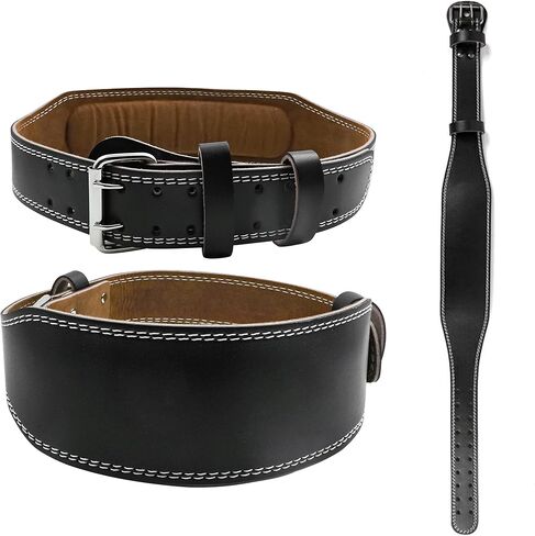 Leather Weight Lifting Belt for Men & Women, Extra-wide 4" Padded Lumbar Back Support, 11 Adjustable holes Suitable for Gym Fitness,Muscle Building,Squats,Strenth Exercise Training in Saudi Arabia