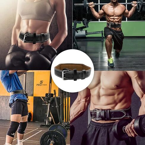 Leather Weight Lifting Belt for Men & Women, Extra-wide 4" Padded Lumbar Back Support, 11 Adjustable holes Suitable for Gym Fitness,Muscle Building,Squats,Strenth Exercise Training in Saudi Arabia