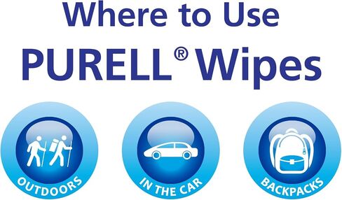 PURELL Hand Sanitizing Wipes, Clean Refreshing Scent, 40 Count Sanitizing Wipes Table Top Canisters (Pack of 3) - 9120-03-EC in Saudi Arabia