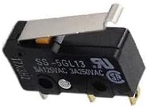 5Pcs Micro Limit Switch SS-5GL13 with Curved Tip Lever 5A 125VAC 3 Pins SS5GL13 Micro Switch in Saudi Arabia