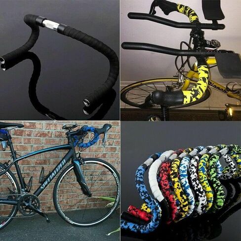 2Pcs Bike Bar Straps, Mountain Bike Snakeskin Bar Straps, Cycling Carbon Fiber Bar Strap Gear for Road Bikes Or Any Sport Bike with Drop Bars in Saudi Arabia