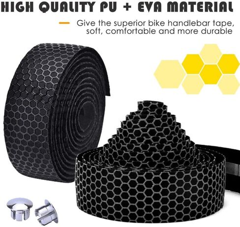 2Pcs Bike Bar Straps, Mountain Bike Snakeskin Bar Straps, Cycling Carbon Fiber Bar Strap Gear for Road Bikes Or Any Sport Bike with Drop Bars in Saudi Arabia