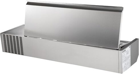 محطة إعداد البهارات المبردة VEVOR، 60 بوصة، طاولة إعداد الساندويتش/السلطة 16.8Qt مع 4 1/3 مقالي و4 1/6 مقالي، بار سلطة 150 وات مع جسم غير قابل للصدأ 304 وغطاء لضبط درجة الحرارة بنقرة واحدة in Saudi Arabia
