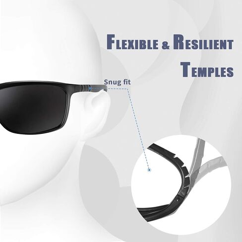 نظارات شمسية رياضية مستقطبة مربعة من Karsaer للرجال لممارسة رياضة الغولف وركوب الدراجات والمشي لمسافات طويلة وصيد الأسماك in Kuwait