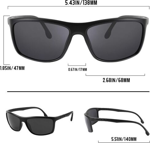 نظارات شمسية رياضية مستقطبة مربعة من Karsaer للرجال لممارسة رياضة الغولف وركوب الدراجات والمشي لمسافات طويلة وصيد الأسماك in Kuwait