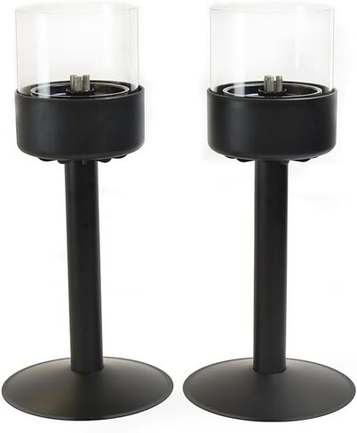 LOVINFLAME Candle Stand for Passion Candles, Metal Candlesticks, Set of 2, Black Candle Stands for Indoor & Outdoor Decorations in Saudi Arabia