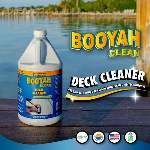 BooYah Clean Deck Cleaner – Works on Non-Skid and Flat Surfaces to Remove Grime, Stains, Fish Blood, Oil, Grease, Black Streaks, and Soot – Meets EPA Safer Choice Direct Release Criteria in Saudi Arabia