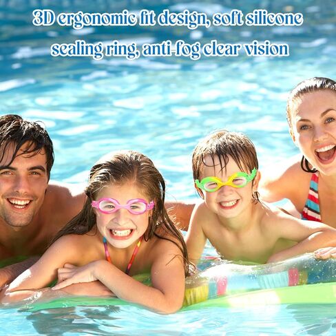 4 أزواج من نظارات السباحة المضادة للضباب للأطفال مع حماية من الأشعة فوق البنفسجية للأولاد والبنات in Kuwait