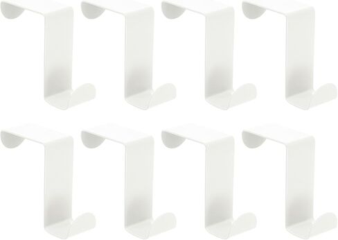 uxcell Over The Door Hooks,8pcs - Stainless Steel Door Hangers Hooks, S-Shaped Double Hooks for Hanging Clothes, Hats, Towels (Black) in Saudi Arabia
