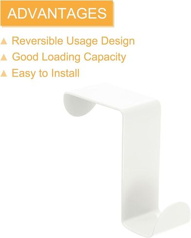 uxcell Over The Door Hooks,8pcs - Stainless Steel Door Hangers Hooks, S-Shaped Double Hooks for Hanging Clothes, Hats, Towels (Black) in Saudi Arabia