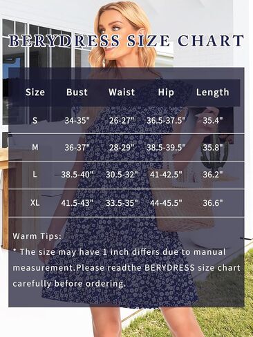 Berydress المرأة عادية بوهو شاطئ الصيف فساتين صغيرة طاقم الرقبة أكمام كشكش بيبي دول فستان فضفاض فلوي تونك in Kuwait