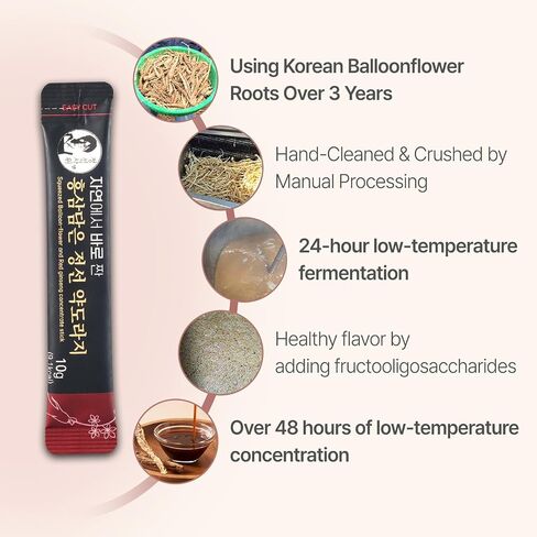 Bellflower Roots Extract & Red Ginseng Concentrate Liquid Syrup, Doraji Herb Supplement 300g (10g x 30EA) in Saudi Arabia