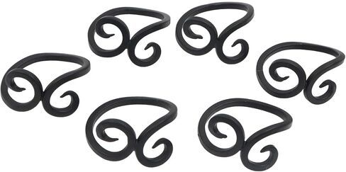 مجموعة حلقات المناديل المكونة من 6 قطع، حلقات مناديل معقودة بالحديد، ديكور سطح الطاولة، حلقة منديل عتيقة، حلقات منديل لمناديل عيد الشكر، تزيين الحفلات، طاولة الطعام، التجمعات العائلية in Kuwait