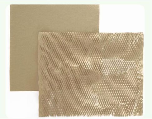 DzdzCrafts Honeycomb Packing Paper, 50 Sheets 10""W x 12""L / 12"" x 41 ft Pre-cut Biodegradable Cushion Bubble Kraft Paper Protective Wrap for Gift Packaging Shipping Mailing, Cherry Red in Saudi Arabia