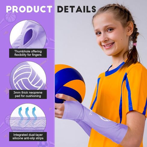 Shappy 2 Pcs Volleyball Arm Sleeves Forearm Sleeves Volleyball Arm Pads for Boys Girls Teen Youth Wrist Guard in Saudi Arabia
