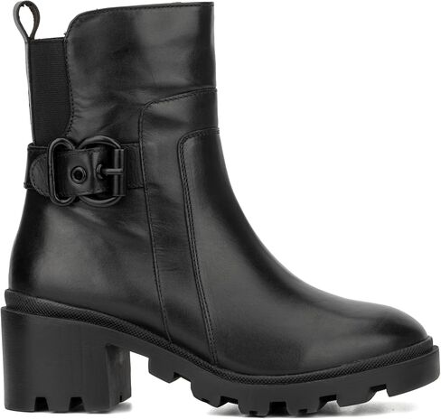 حذاء طويل من شركة Vintage Foundry Co. حذاء Guilia نسائي، نعل عروة، مقدمة دائرية، سحاب جانبي، نعل خارجي مطاطي in Kuwait