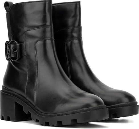 حذاء طويل من شركة Vintage Foundry Co. حذاء Guilia نسائي، نعل عروة، مقدمة دائرية، سحاب جانبي، نعل خارجي مطاطي in Kuwait