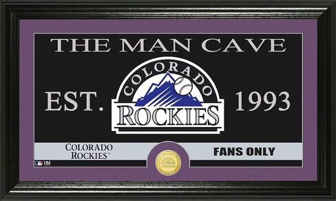 عملة The Highland Mint MLB Man Cave البرونزية، صورة بانورامية لسك العملة، كولورادو روكيز in Kuwait