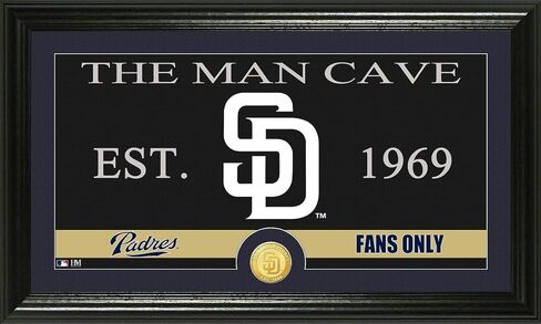عملة The Highland Mint MLB Man Cave البرونزية، صورة بانورامية لسك العملة، سان دييغو بادريس in Kuwait