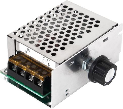 منظم جهد تيار متردد 4000 وات 220 فولت PWM، تنظيم تيار متردد 10-220 فولت، وحدة تحكم سرعة محرك SCR، منظم جهد إلكتروني، Ldeal للتطبيقات التي تتطلب محرك جهد منخفض in Kuwait