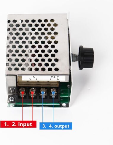 منظم جهد تيار متردد 4000 وات 220 فولت PWM، تنظيم تيار متردد 10-220 فولت، وحدة تحكم سرعة محرك SCR، منظم جهد إلكتروني، Ldeal للتطبيقات التي تتطلب محرك جهد منخفض in Kuwait