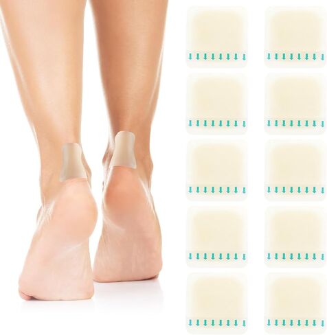 Sibba Heel Pads 10 Pcs Blister Cushions Waterproof Bunions Patch Self Sticky Patch Hydrocolloid Bandages Portable Bandage Pad Fit Foot Care, Toe, Grind Feet, Travel, Sport in Saudi Arabia