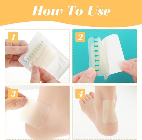 Sibba Heel Pads 10 Pcs Blister Cushions Waterproof Bunions Patch Self Sticky Patch Hydrocolloid Bandages Portable Bandage Pad Fit Foot Care, Toe, Grind Feet, Travel, Sport in Saudi Arabia